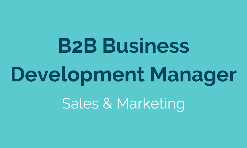 B2B Business Development Manager (M/F/D)