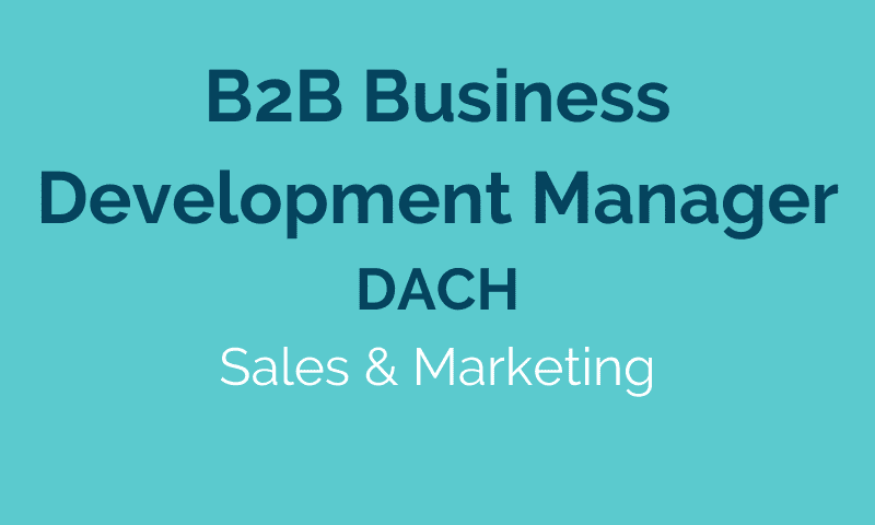 B2B Business Development Manager DACH (M/F/D)