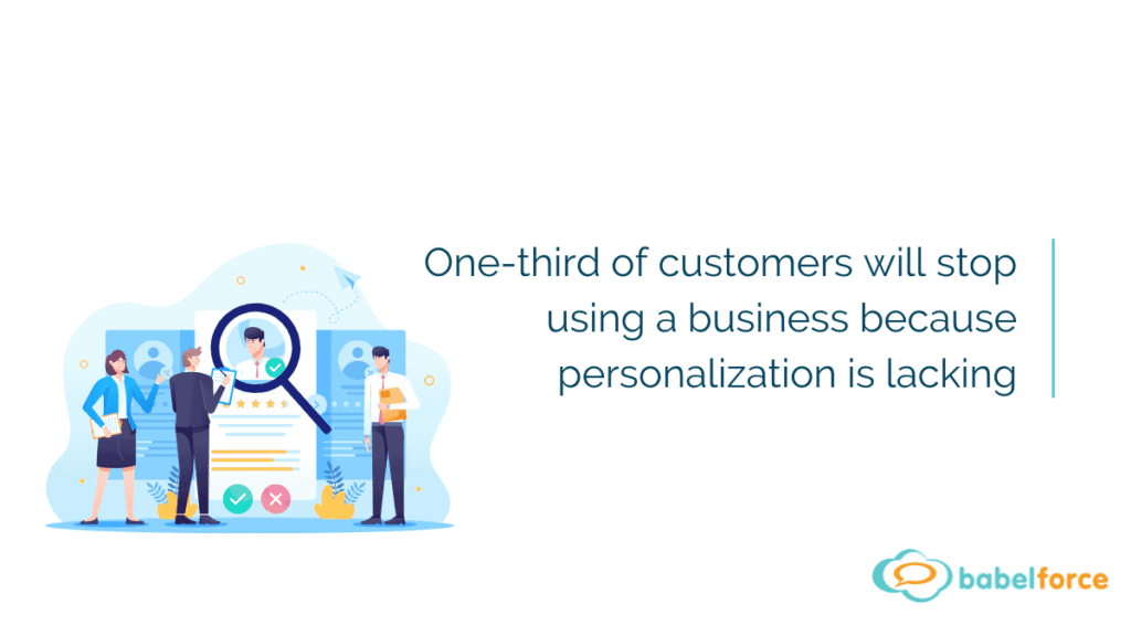 personalization in combination with automated call
