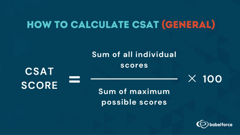 How to calculate CSAT (General)