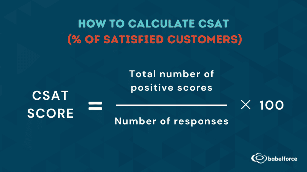 How to calculate CSAT (% of satisfied customers)